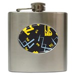 Abstract pattern geometric backgrounds   Hip Flask (6 oz) Front