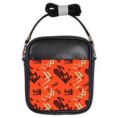 Abstract Pattern Geometric Backgrounds   Girls Sling Bag by Eskimos