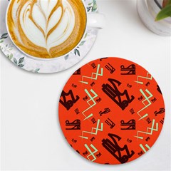 Abstract Pattern Geometric Backgrounds   Uv Print Round Tile Coaster by Eskimos