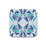 Abstract pattern geometric backgrounds   Rubber Square Coaster (4 pack) Front