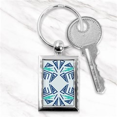 Abstract Pattern Geometric Backgrounds   Key Chain (rectangle) by Eskimos