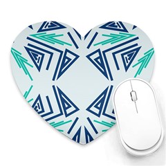 Abstract Pattern Geometric Backgrounds   Heart Mousepads by Eskimos