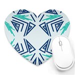 Abstract pattern geometric backgrounds   Heart Mousepads Front