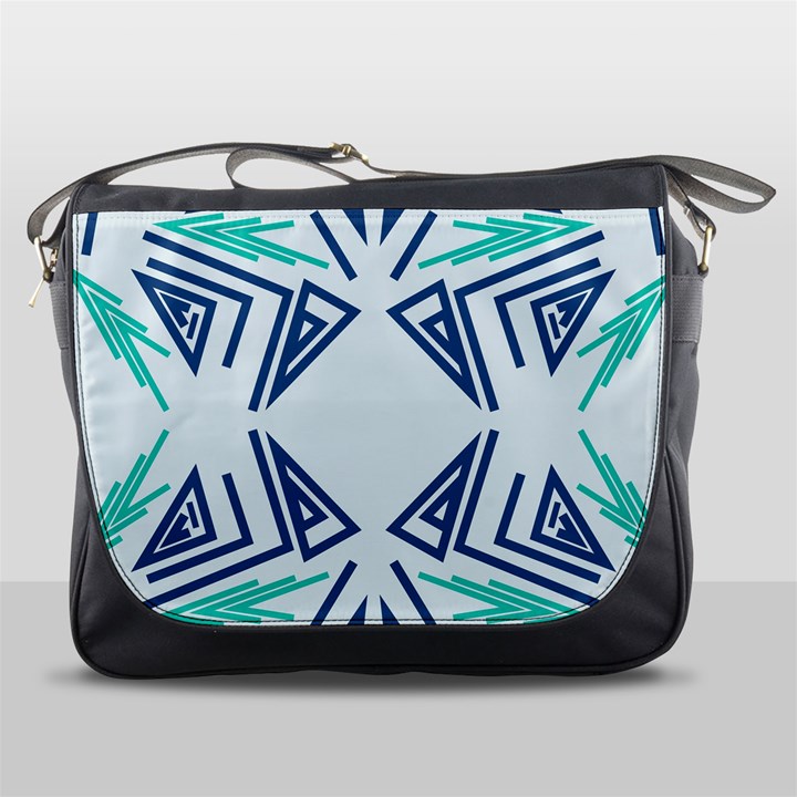 Abstract pattern geometric backgrounds   Messenger Bag