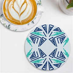 Abstract Pattern Geometric Backgrounds   Uv Print Round Tile Coaster by Eskimos