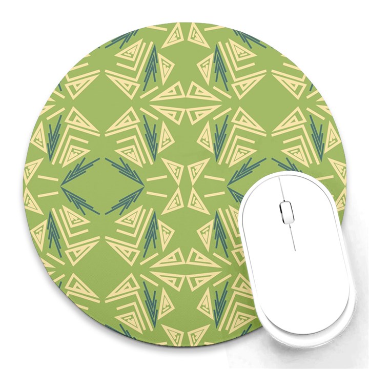 Abstract pattern geometric backgrounds   Round Mousepads