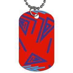 Abstract Pattern Geometric Backgrounds   Dog Tag (one Side) by Eskimos