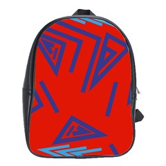 Abstract Pattern Geometric Backgrounds   School Bag (large) by Eskimos