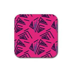 Abstract Pattern Geometric Backgrounds   Rubber Coaster (square) by Eskimos