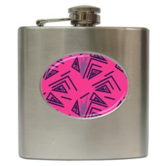 Abstract Pattern Geometric Backgrounds   Hip Flask (6 Oz) by Eskimos