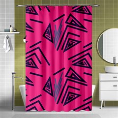 Abstract Pattern Geometric Backgrounds   Shower Curtain 48  X 72  (small)  by Eskimos