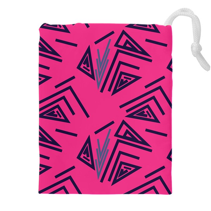 Abstract pattern geometric backgrounds   Drawstring Pouch (5XL)