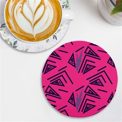 Abstract Pattern Geometric Backgrounds   Uv Print Round Tile Coaster by Eskimos