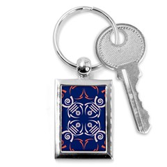 Abstract Pattern Geometric Backgrounds   Key Chain (rectangle) by Eskimos