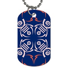 Abstract Pattern Geometric Backgrounds   Dog Tag (one Side) by Eskimos