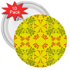 Abstract Pattern Geometric Backgrounds   3  Buttons (10 Pack)  by Eskimos