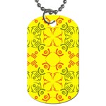 Abstract pattern geometric backgrounds   Dog Tag (One Side) Front