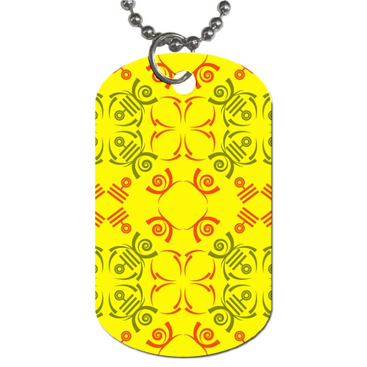 Abstract pattern geometric backgrounds   Dog Tag (One Side)