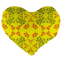 Abstract Pattern Geometric Backgrounds   Large 19  Premium Heart Shape Cushions by Eskimos