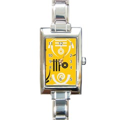 Abstract Pattern Geometric Backgrounds   Rectangle Italian Charm Watch by Eskimos