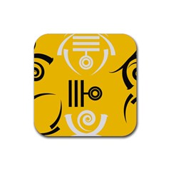 Abstract Pattern Geometric Backgrounds   Rubber Coaster (square) by Eskimos