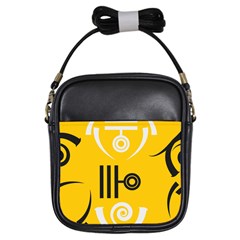 Abstract Pattern Geometric Backgrounds   Girls Sling Bag by Eskimos