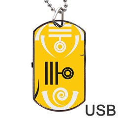 Abstract Pattern Geometric Backgrounds   Dog Tag Usb Flash (one Side) by Eskimos