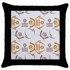 Abstract Pattern Geometric Backgrounds   Throw Pillow Case (black) by Eskimos