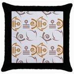 Abstract pattern geometric backgrounds   Throw Pillow Case (Black) Front