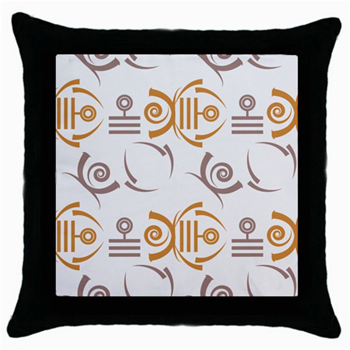 Abstract pattern geometric backgrounds   Throw Pillow Case (Black)