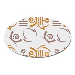 Abstract Pattern Geometric Backgrounds   Oval Magnet by Eskimos