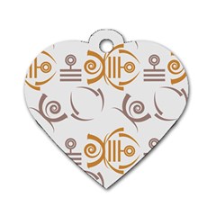 Abstract Pattern Geometric Backgrounds   Dog Tag Heart (two Sides) by Eskimos