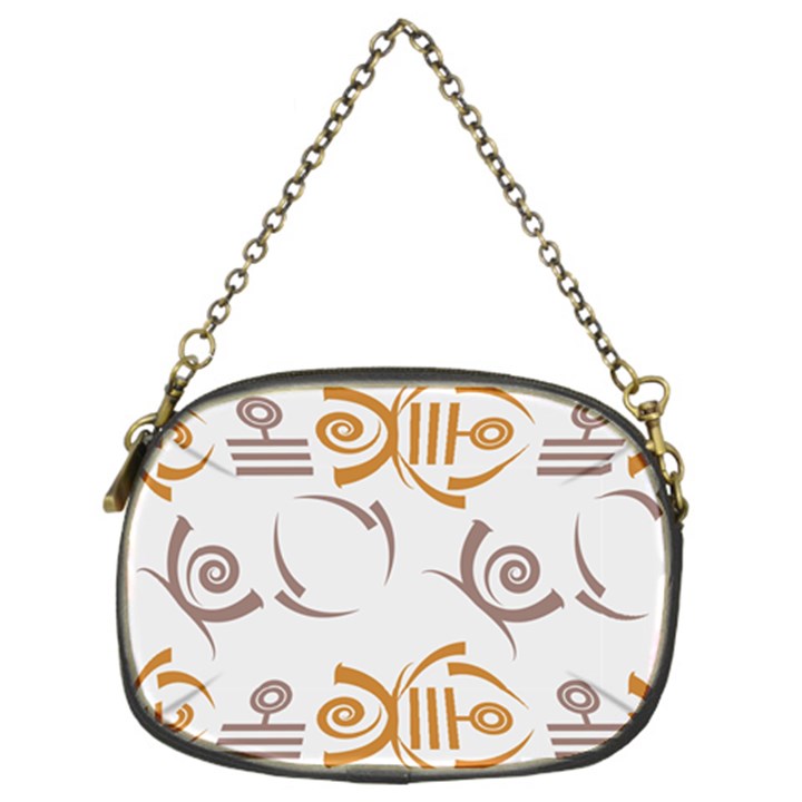 Abstract pattern geometric backgrounds   Chain Purse (Two Sides)