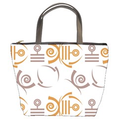 Abstract Pattern Geometric Backgrounds   Bucket Bag by Eskimos