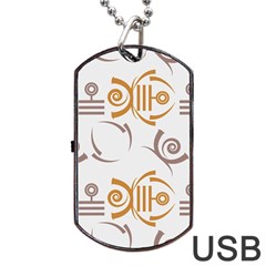 Abstract Pattern Geometric Backgrounds   Dog Tag Usb Flash (one Side) by Eskimos