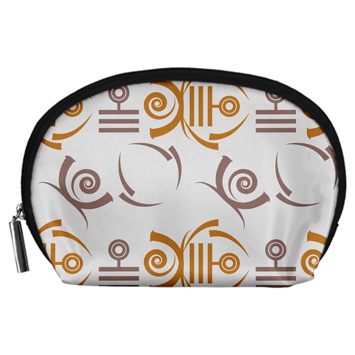 Abstract pattern geometric backgrounds   Accessory Pouch (Large)