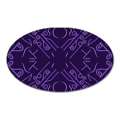 Abstract Pattern Geometric Backgrounds   Oval Magnet by Eskimos