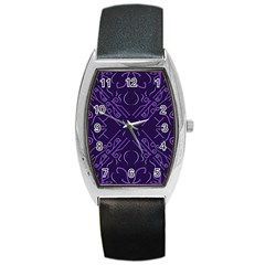 Abstract Pattern Geometric Backgrounds   Barrel Style Metal Watch by Eskimos