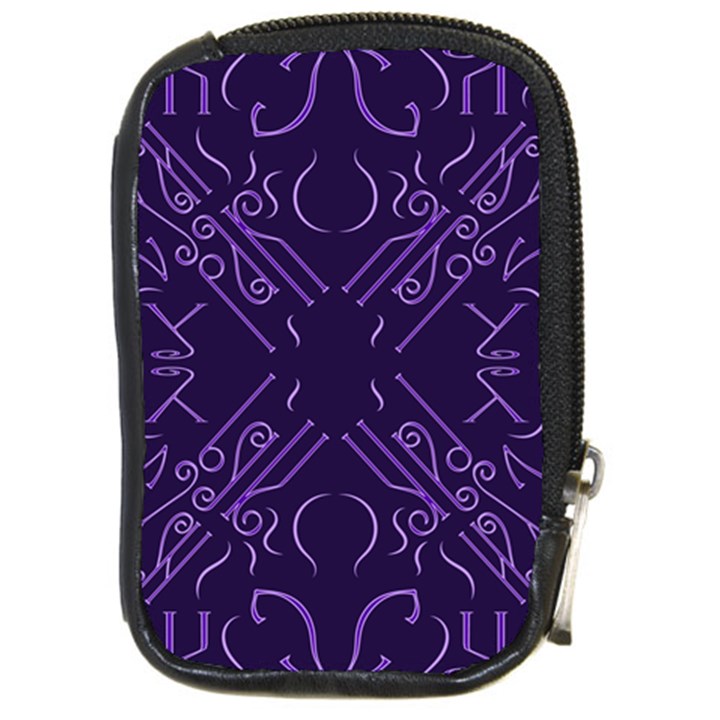 Abstract pattern geometric backgrounds   Compact Camera Leather Case