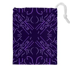 Abstract Pattern Geometric Backgrounds   Drawstring Pouch (5xl) by Eskimos