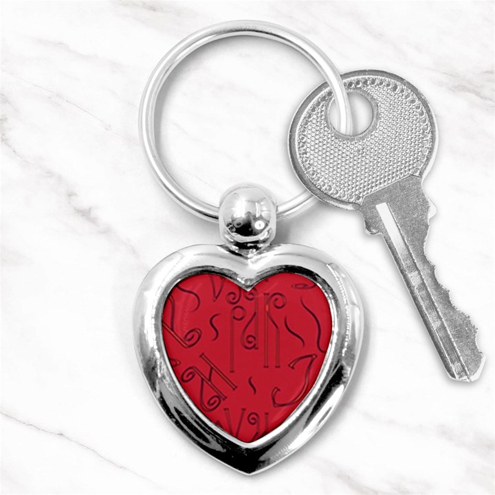 Abstract pattern geometric backgrounds   Key Chain (Heart)