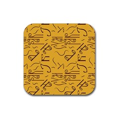 Abstract Pattern Geometric Backgrounds   Rubber Coaster (square) by Eskimos