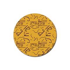 Abstract Pattern Geometric Backgrounds   Rubber Coaster (round) by Eskimos