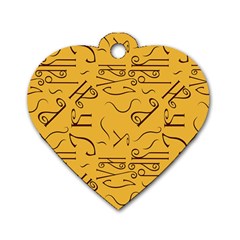 Abstract Pattern Geometric Backgrounds   Dog Tag Heart (one Side) by Eskimos