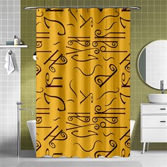 Abstract Pattern Geometric Backgrounds   Shower Curtain 48  X 72  (small)  by Eskimos