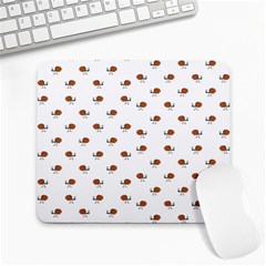 Funny Cartoon Sketchy Snail Drawing Pattern Large Mousepads by dflcprintsclothing