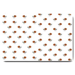 Funny Cartoon Sketchy Snail Drawing Pattern Large Doormat 