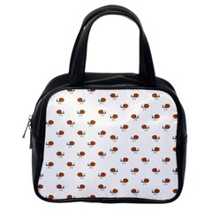 Funny Cartoon Sketchy Snail Drawing Pattern Classic Handbag (one Side) by dflcprintsclothing