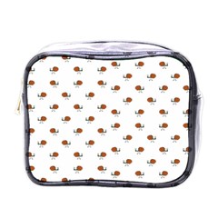 Funny Cartoon Sketchy Snail Drawing Pattern Mini Toiletries Bag (one Side) by dflcprintsclothing