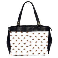 Funny Cartoon Sketchy Snail Drawing Pattern Oversize Office Handbag (2 Sides) by dflcprintsclothing